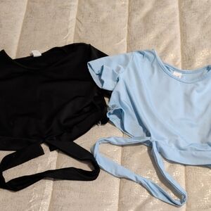 Girls Crop Top With Band Around Belly